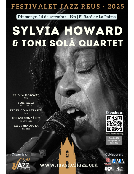 FESTIVALET JAZZ REUS: SYLVIA HOWARD & TONI SOLÀ QUARTET | 14-09-2025 | 19:00h